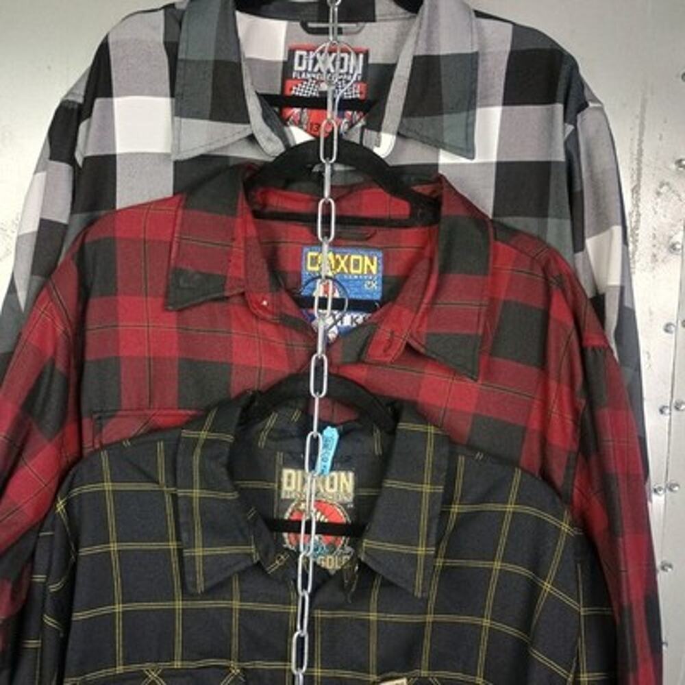 Dixxon Flannel Bundle 3 Long Sleeve Button Shirts XXL Finish Line Stay Gold TKO